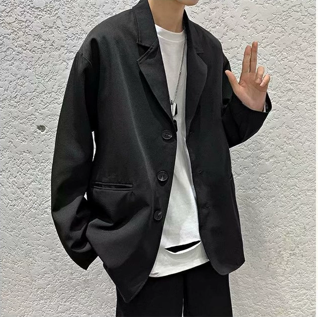 2021 осенне-зимний модный брендовый ветровка средней длины, мужской модный Свободный Повседневный пиджак в Корейском стиле для подростков