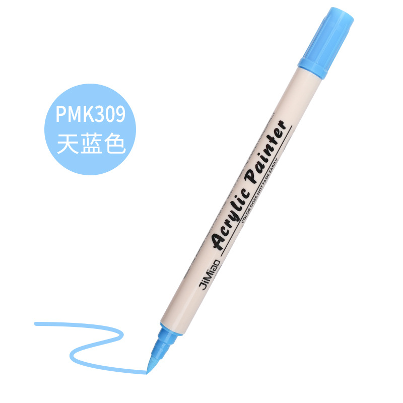 Marcador de acrílico nuevo núcleo de algodón pluma de doble cabeza 36 color marcador único al aire libre pintura acrílica acuarela pluma