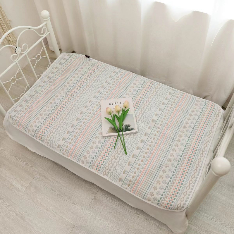 Four Seasons Universal Baby Six-Layer Gauze Soft Mat Bed Sheets Bed Cover Pure Cotton Maternal and Infant Grade Type a Sweat-Absorbent, Skin-Friendly and Breathable