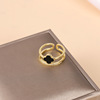 Ring, design jewelry, accessory, four-leaf clover, light luxury style, does not fade