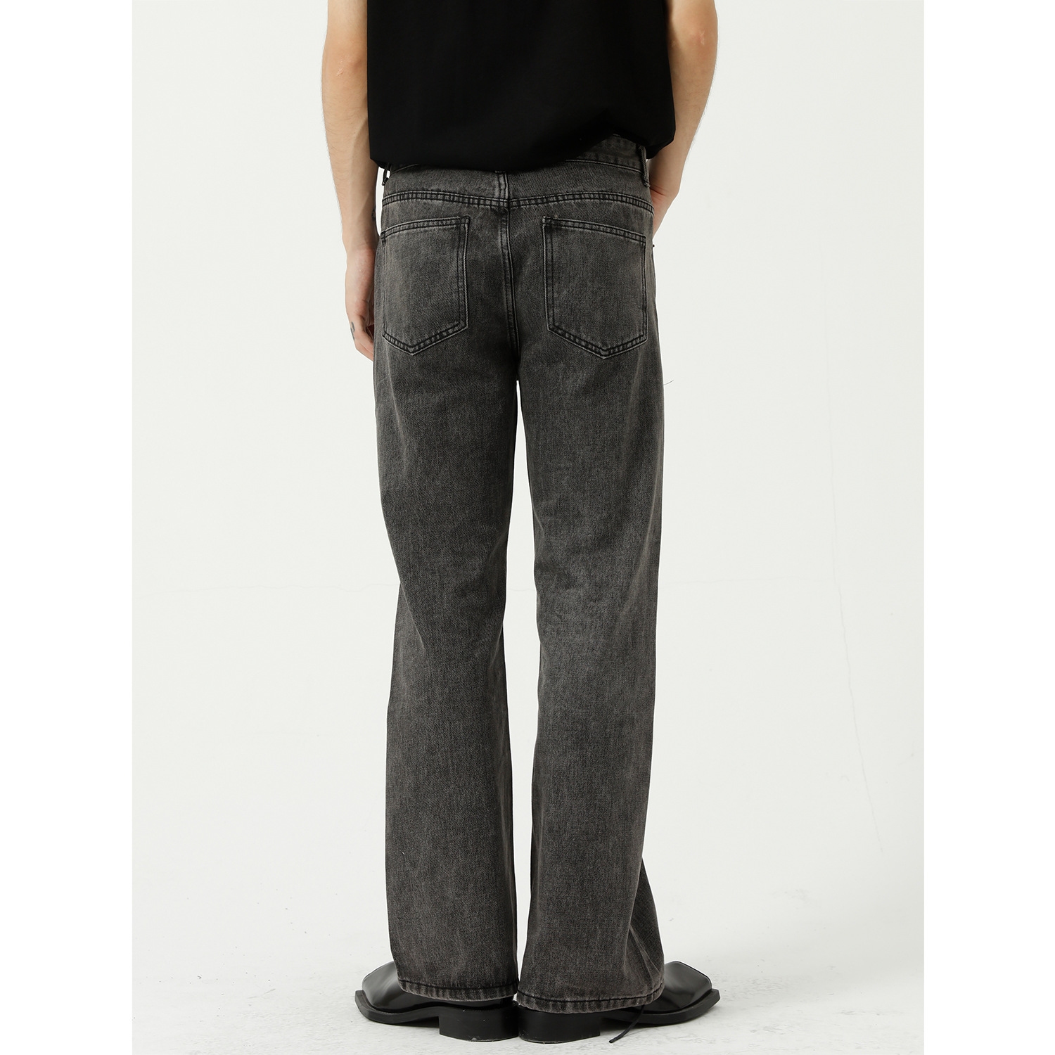 Mtlclothes ropa de Hombre | Four Seasons nuevo estilo coreano moda personalizada recta micro cuerno color sólido Jeans para hombres