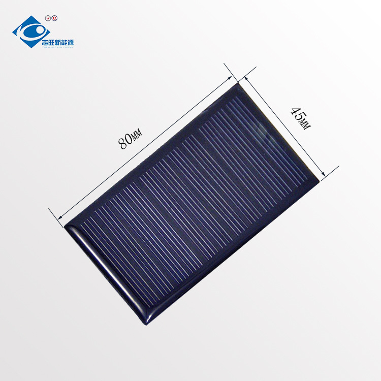0.5W多晶滴胶 5.5V光伏板80*45mm 太阳能电池板组件 户外电源设备