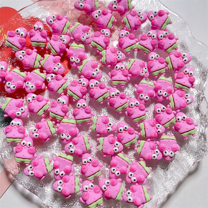 Tamaño pequeño esponja bebé resina accesorios DIY crema pegamento horquilla teléfono móvil Shell brillante cangrejo pequeño colgante al por mayor