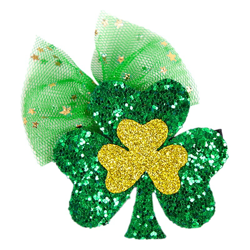 Nuevo Festival irlandés horquilla accesorios para el cabello fiesta decoración Día de San Patricio trébol horquilla Accesorios
