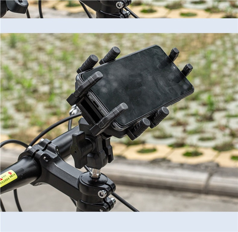 Motorcycle Mobile Phone Holder Navigation Bracket Electric Battery Car Motorcycle Vehicle-Mounted Riding Motorcycle Shock-Proof Mobile Phone Holder