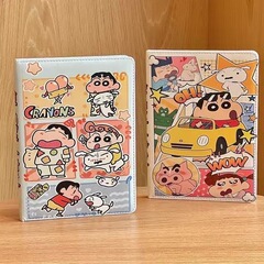 日系卡通蜡笔小新A5皮质笔记本记事本日记本可爱彩色内页手账本子
