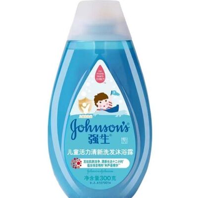强生 儿童活力清新洗发沐浴露二合一300ml