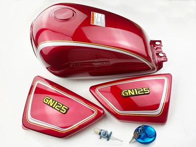 domestic small Prince thickened gasoline Fuel tank - fuel-tank-large-floral-red-side-cover-switch-cap