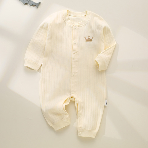 Baby jumpsuit spring and autumn boneless newborn clothes pure cotton a baby underwear pajamas jumpsuit crawling suit