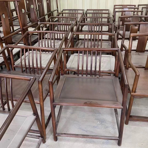 Wholesale solid wood chairs, Chinese-style office, hotel, retro round chairs, master chairs, living room, classical tea chairs, dining chairs, home use