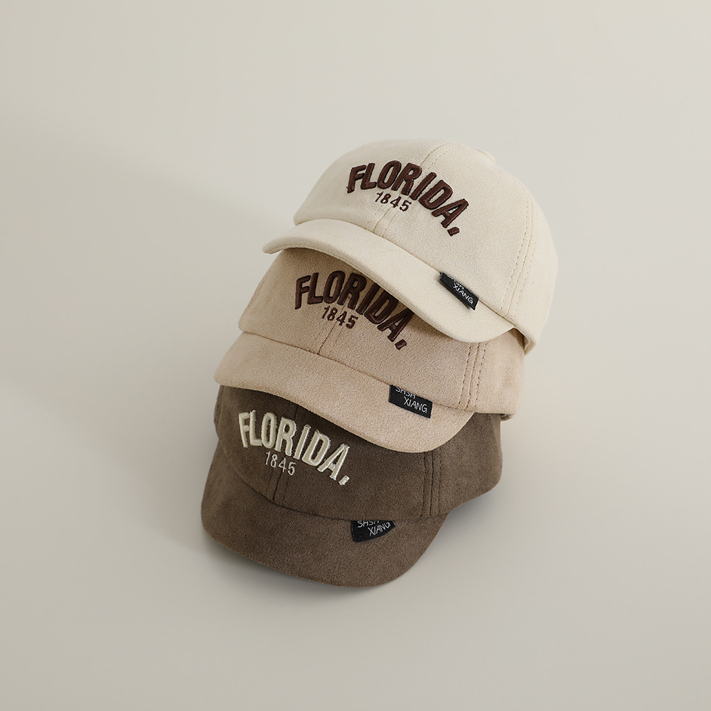 Sombreros infantiles primavera y otoño para hombres de piel de ciervo moda otoño y invierno para niños gorras de lengua corta gorras de béisbol para niños