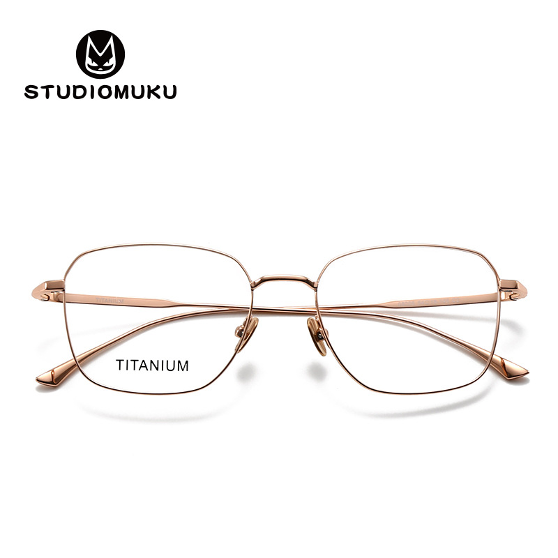 STUDIOMUKU gafas de madera cool marco de gafas de alta belleza cool marco de gafas de titanio puro