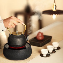批發鑄鐵靜音電陶爐日本鐵壺煮茶器煮茶爐家用燒水壺套裝玻璃煮泡