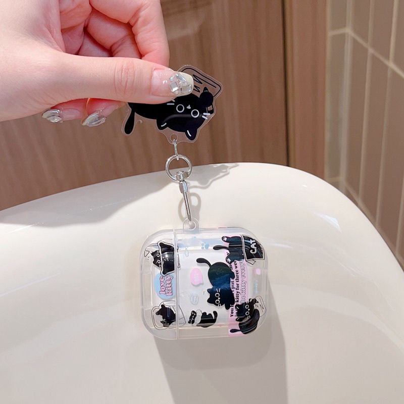 Ins Gato de dibujos animados japoneses para Apple AirPods 4 auriculares pro3 auriculares image 4