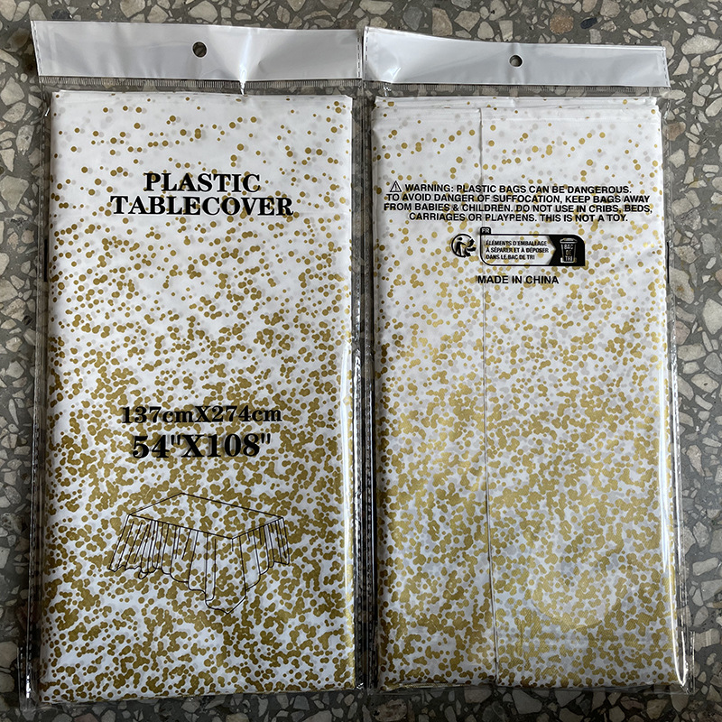 Comercio electrónico venta desechable oro punto manto de mesa sensación de atmósfera festiva a prueba de agua a prueba de aceite decoración conveniente fuente de fábrica