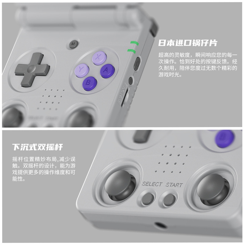 rg34xxsp 折りたたみハンドヘルド デュアルロッカー GBA ポイントツーポイント 3 倍高精細アーケード スターバースト アンバーニック フリップカバー|undefined