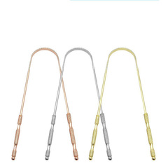 Stainless steel tongue scraper oral tongue cleaner U-shaped tongue scraper adult bad breath removal tongue cleaning tool