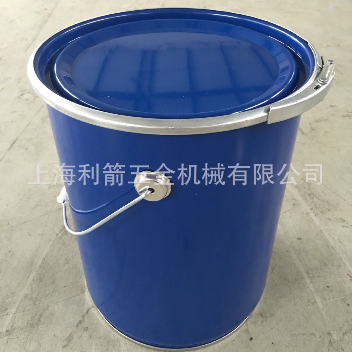 上海利箭20L开口抱箍热熔胶马口铁桶金属桶 直身开口铁桶
