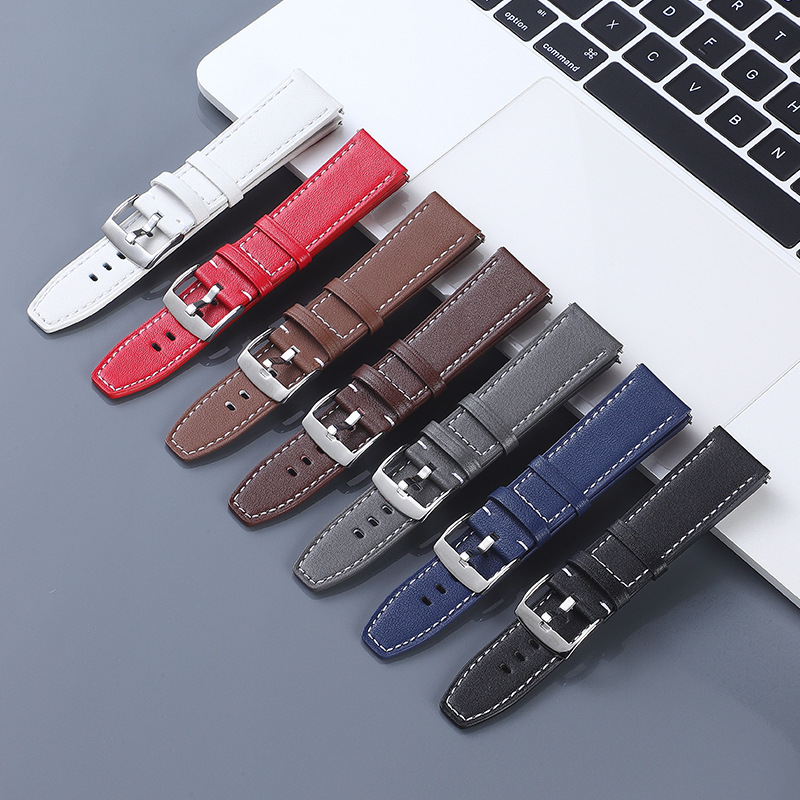 复古头层真牛皮表带适用于华为watch GT2345 柔软智能手表带牛皮|undefined
