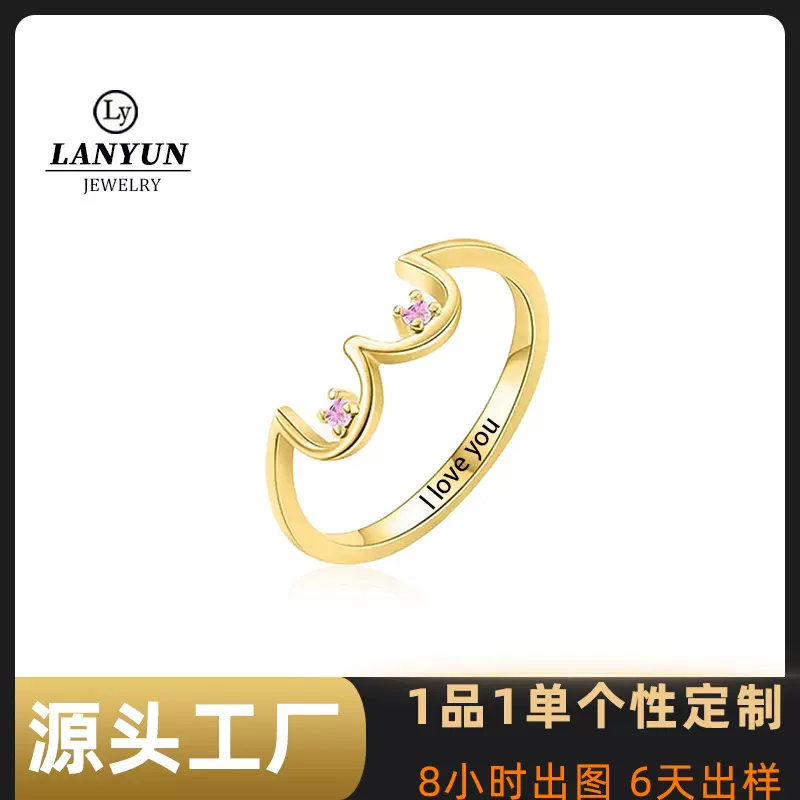 跨境欧美热卖戒指女士时尚首饰戒指生辰石个性锆石戒指情人节礼物