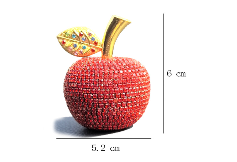 Cross-Border Crystal Apple Decoration Gift Safe Birthday Holiday Gift Car Car Creative Diamond Christmas Ornaments