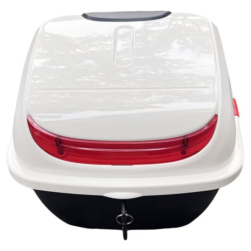 Electric car trunk battery car tail box universal large capacity waterproof storage box backrest changed to anti-shake double buckle tail box