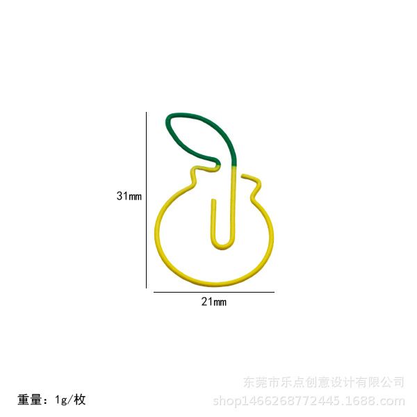 FUENTE Fábrica en stock clasificación de plástico al por mayor Clip de papel de cereza de plástico de dos colores Clip de papel de modelado de almacenamiento de Bill