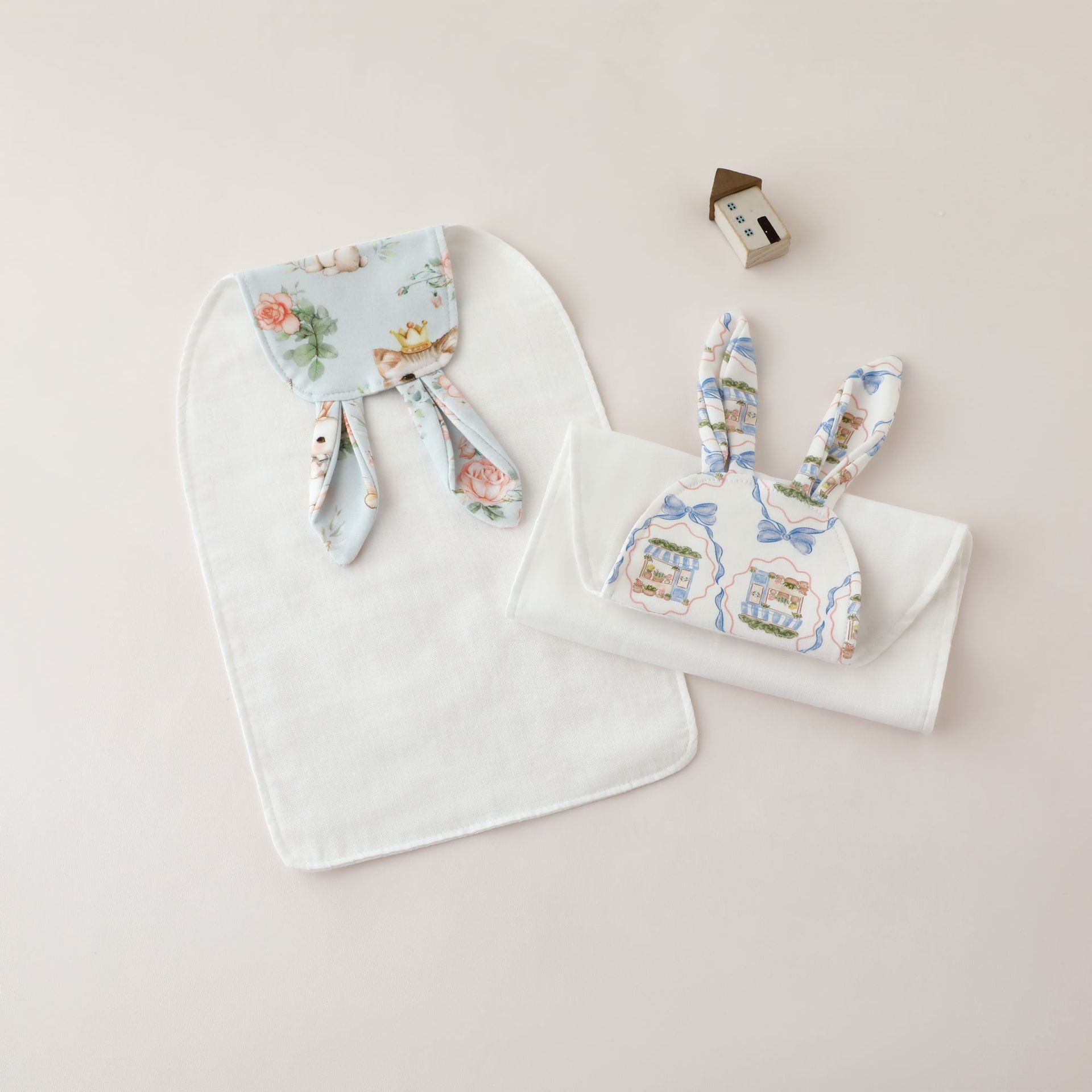 Floral velvet rabbit room gauze sweat absorbent towel l (2 pack)