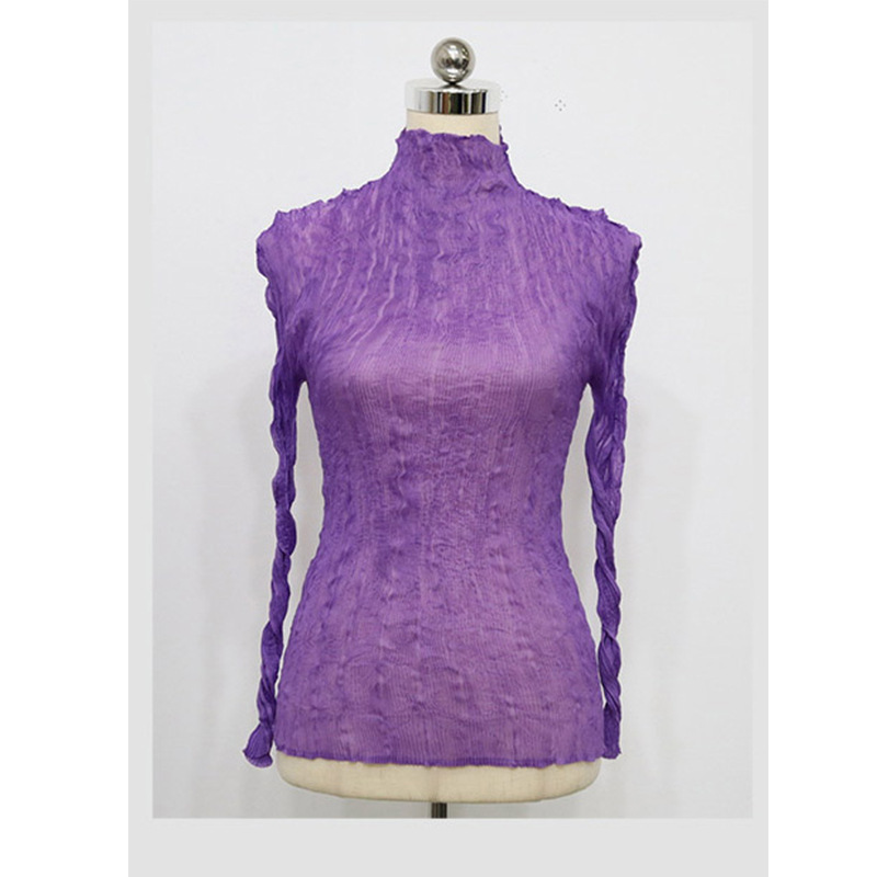 2022 Autumn Slim Fit Long Sleeve Sexy Semi-Sheer Base Shirt for Workplace Commuting Fashionable Versatile