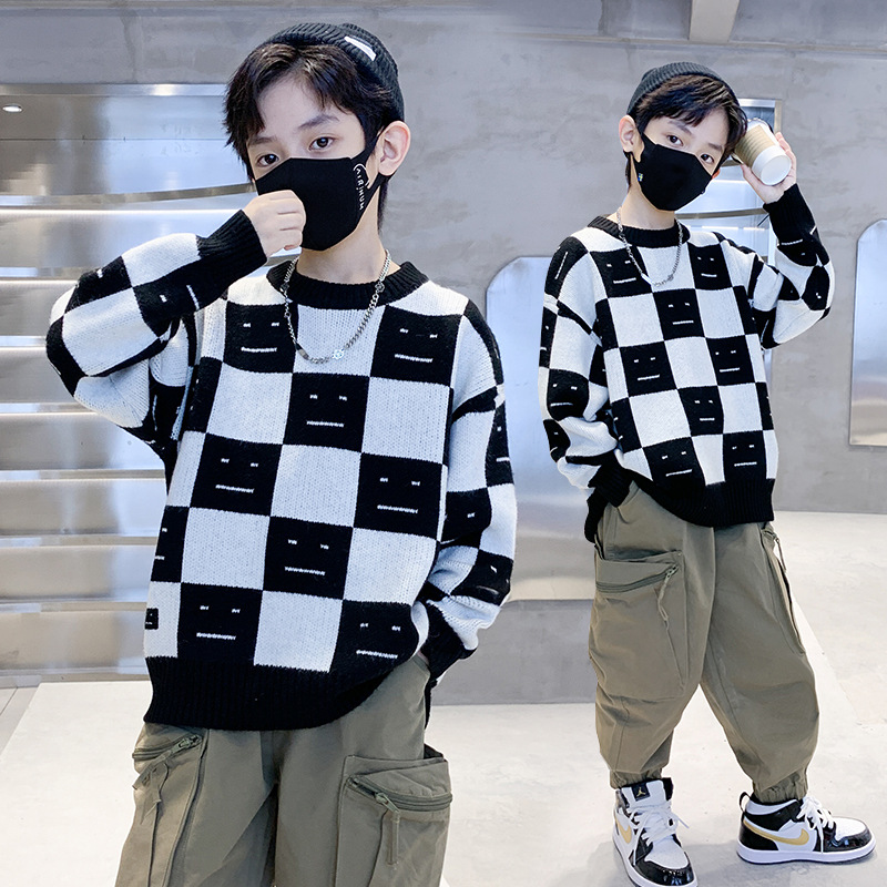 新款男童毛衣秋冬季新款儿童保暖毛线衣中大童毛衣秋冬装