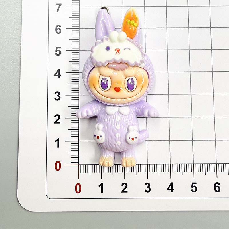 漫画キャラクター変装ラブブDIY樹脂アクセサリー携帯電話ケース冷蔵庫マグネットキーホルダーヘアピン材料卸売|undefined
