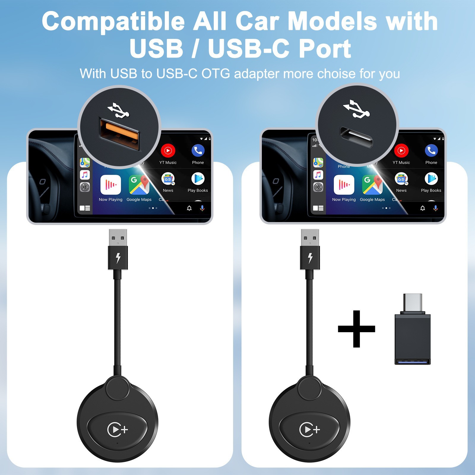Cross-border Carplay original car wired to wireless carplay movie video car machine intelligent AIBOX adapter