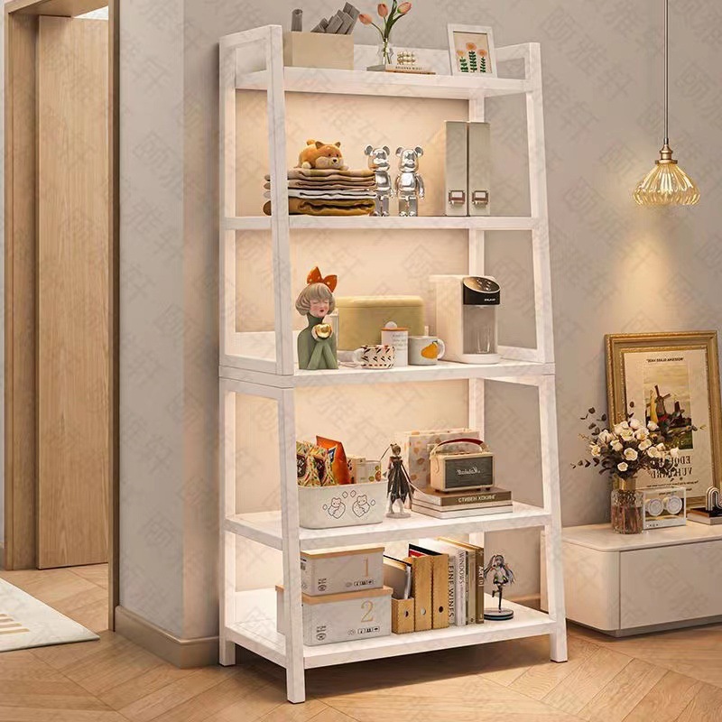 リビングルーム、ベッドルーム、ホーム用の床置き型収納ラック、シンプルでモダンな鉄製の多層ディスプレイ収納ラック、壁掛け台形ラック