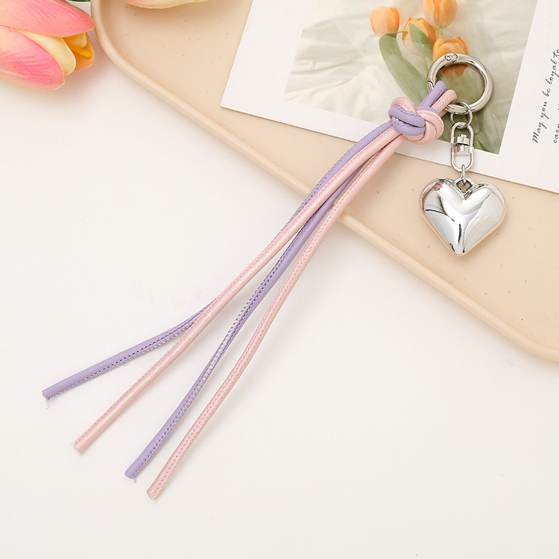 Nuevo tipo de cuerdas de cuero PU llavero colgante in bolsos de moda colgante cadena accesorios DIY tejido a mano