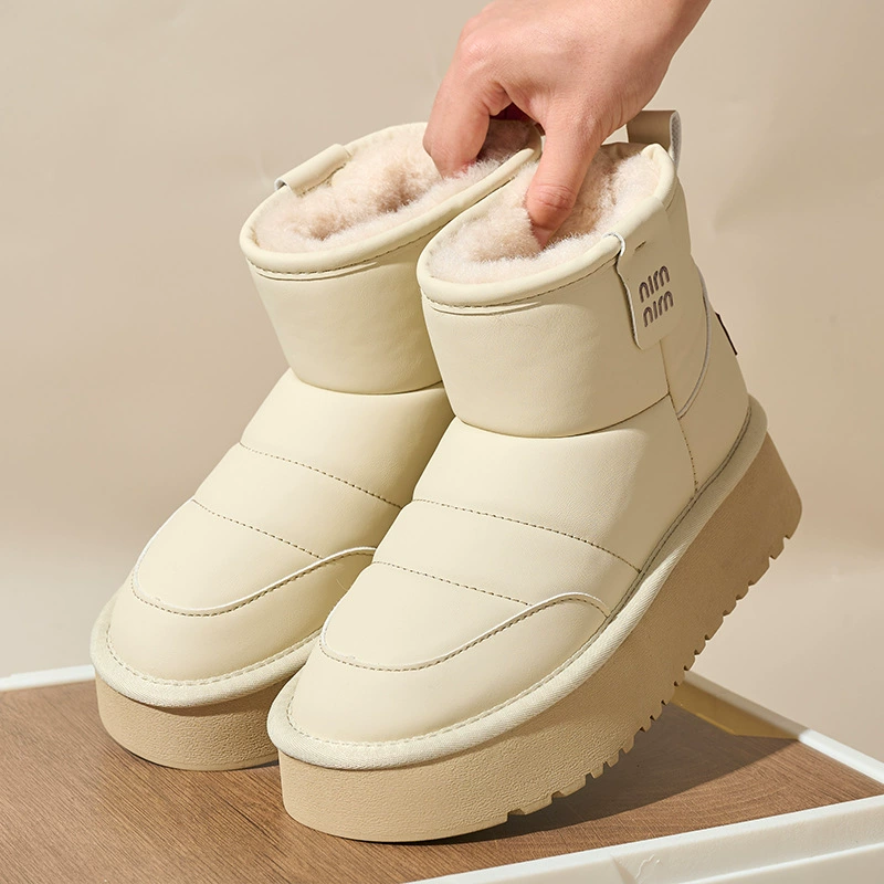 2024 зимние новые снегоступы женские бархатные толстые северо-восточные хлопчатобумажные туфли женские теплые наружные холодные женские сапоги оптом