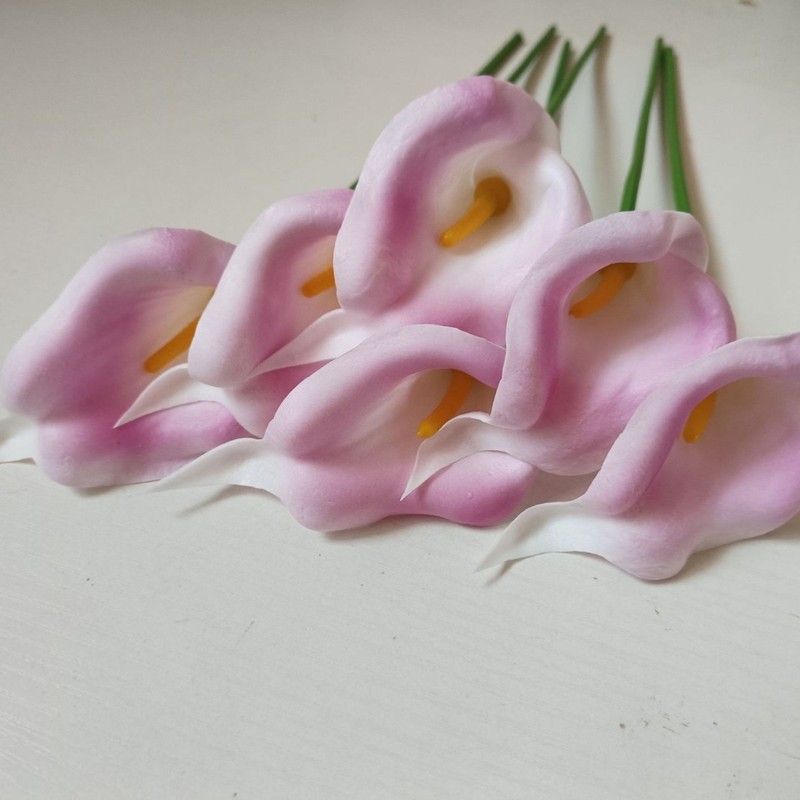 跨境仿真花束迷你PU 马蹄莲婚庆家居装饰花摆件摄影道具假花批发|undefined