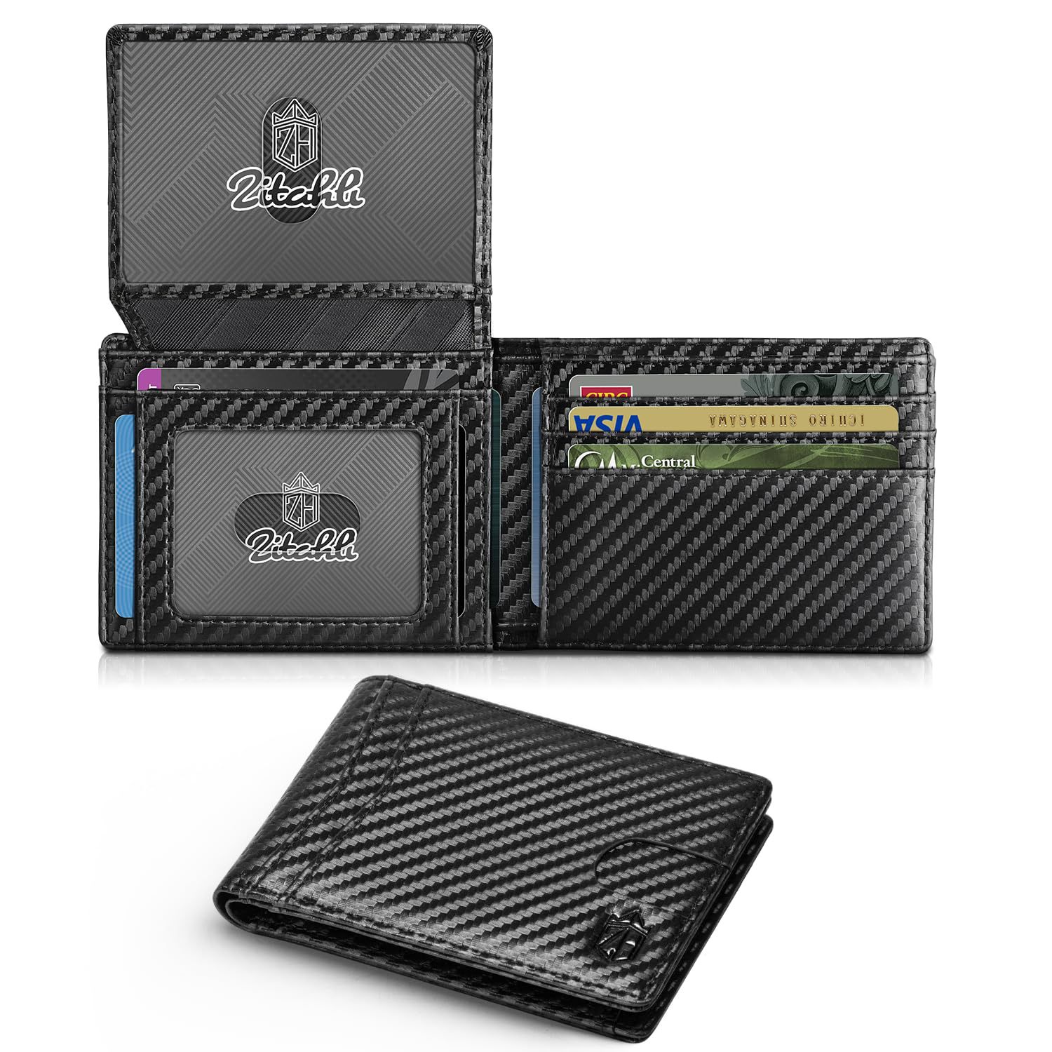 Bolso de tarjeta de cuero multifuncional anti-damagnetismo de gran capacidad cartera corta mayorista cartera de cuero de vaca para hombres sensación de alto nivel