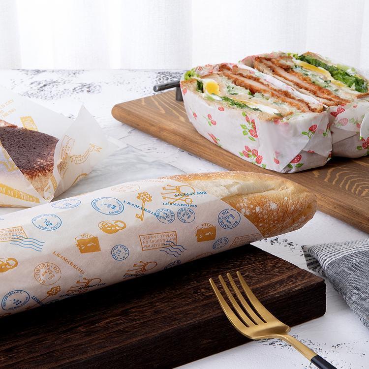隔油托盤紙三明治包裝紙漢堡蠟紙食品吸油紙餐盤蛋糕便當盒墊紙