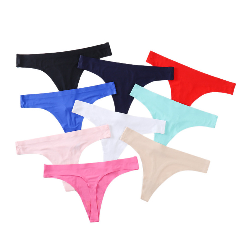 1341 Seamless T-String Women's One-Piece Comfortable Sports Fitness Yoga Underwear Low-Waist Pure Color Briefs in Stock