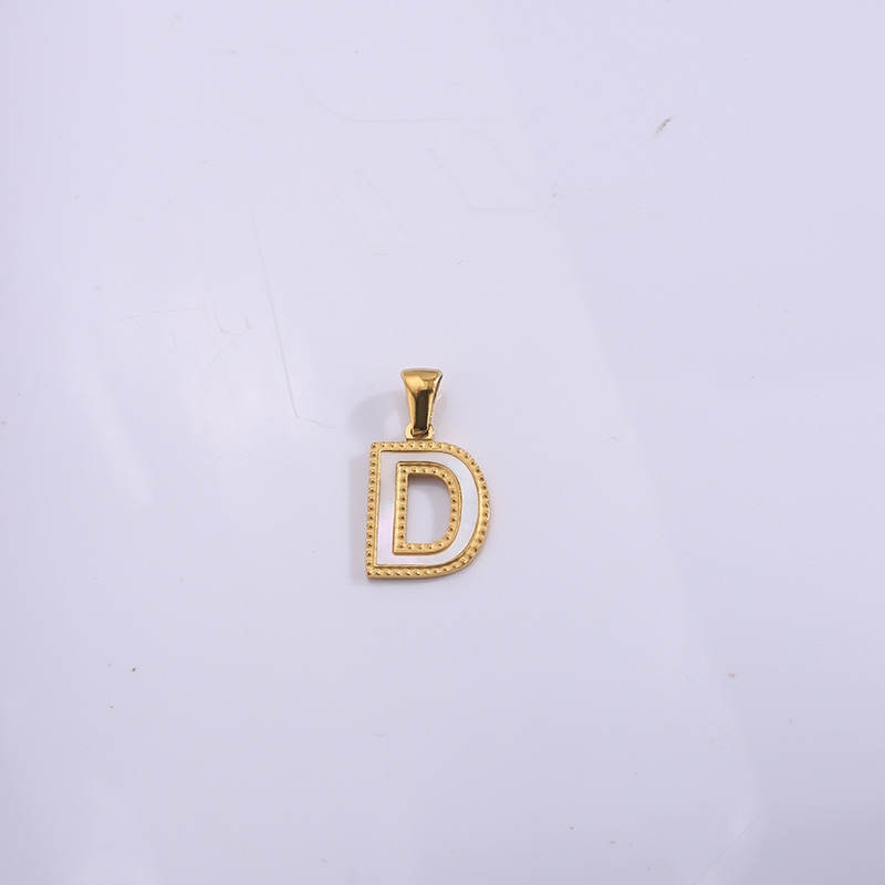 Nuevo caliente 26 letras inglesas collar pulsera colgante de acero titanio personalidad letras goteando accesorios colgante