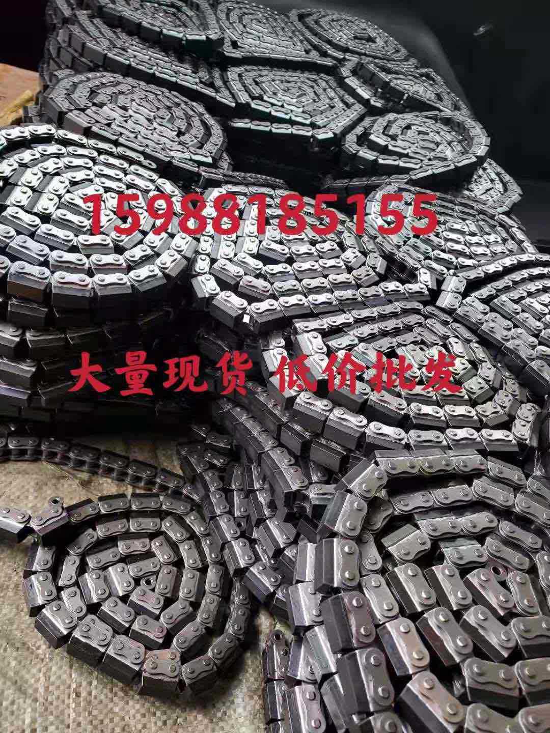 08B-G1带橡胶块U型盖板输送链坦克链10B-G1 10A12A5分双排08B-G2