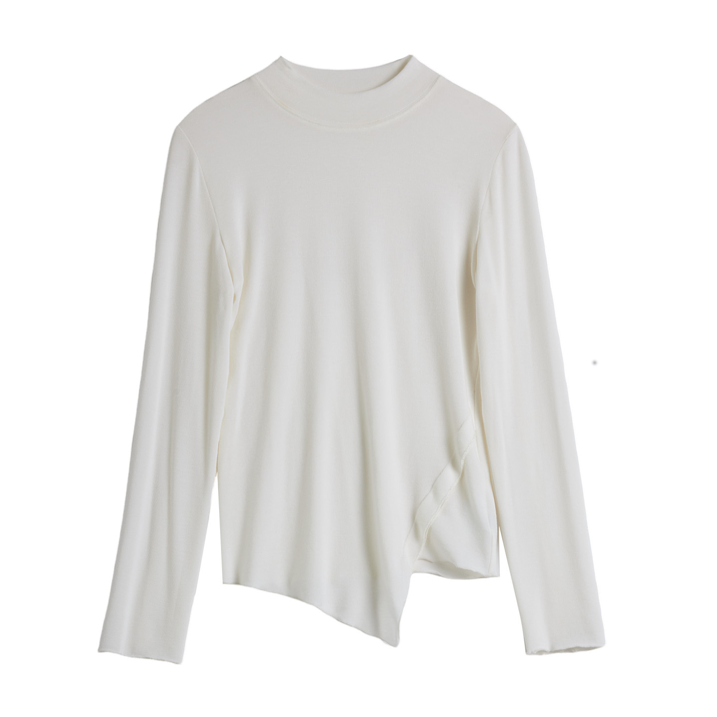 2025 Autumn New Tencel Lyocell Slim Fit Casual Versatile Slimming Long Sleeve T-Shirt 89591