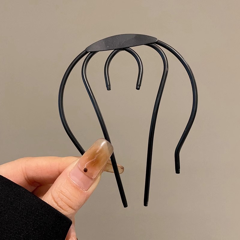 Pelo perezoso rizador negro horquilla pelo tapón bola cabeza pelo updo herramienta en forma de U peine pelo trenzado artefacto horquilla