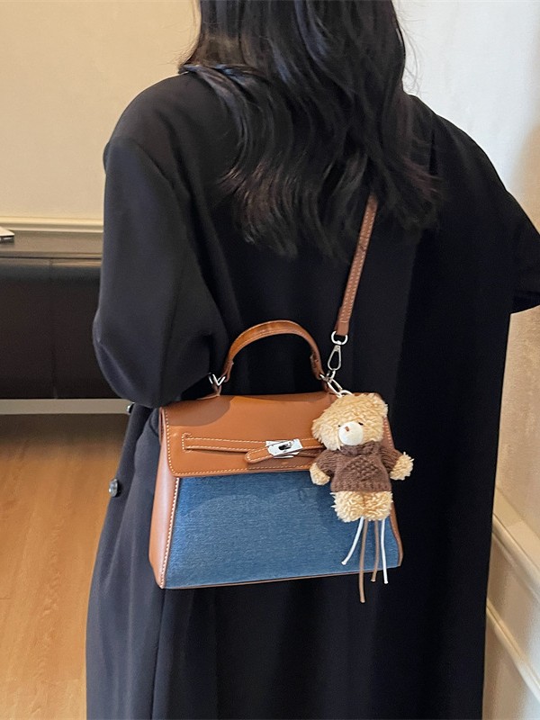 Jeans portátil de alto nivel, bolsos de Kelly, mujeres de moda coreana transfronteriza, nicho de alto nivel, bolsos de hombro de un solo hombro