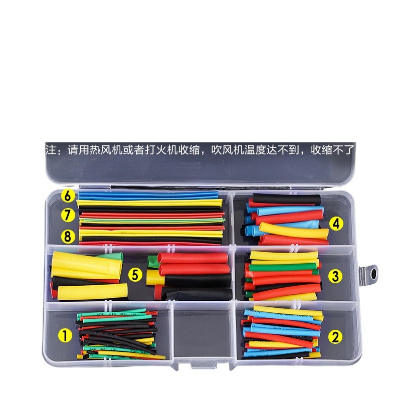 Tubo de encogimiento térmico impermeable aislante tubo de encogimiento cable de protección doméstica cable de datos reparación de auriculares cableado tubo de encogimiento color