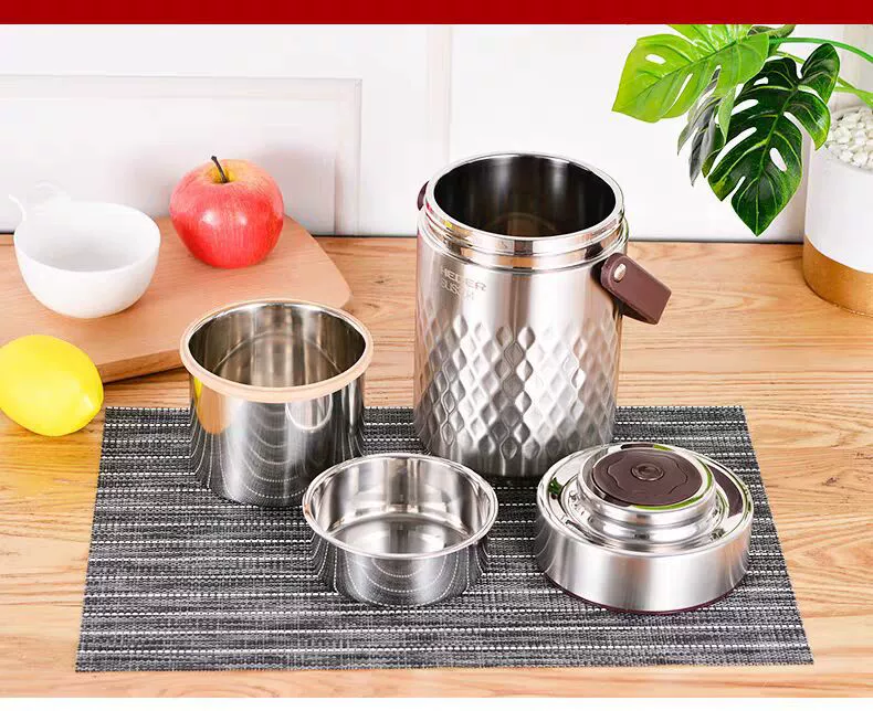 Thermos stainless steel, lunch box, extra-long vacuum capacious банка для хранения for elementary school students