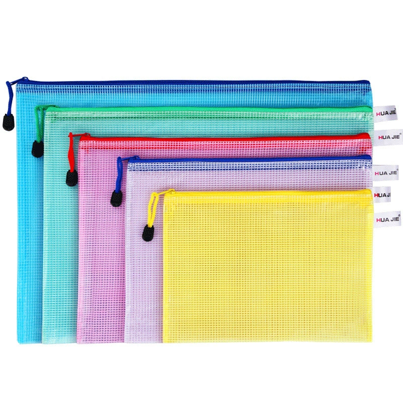 Huajie утолщенная прозрачная Сетчатая Сумка На Молнии Сумка для файлов данных сумка для хранения биллов Студенческая сумка для карандашей