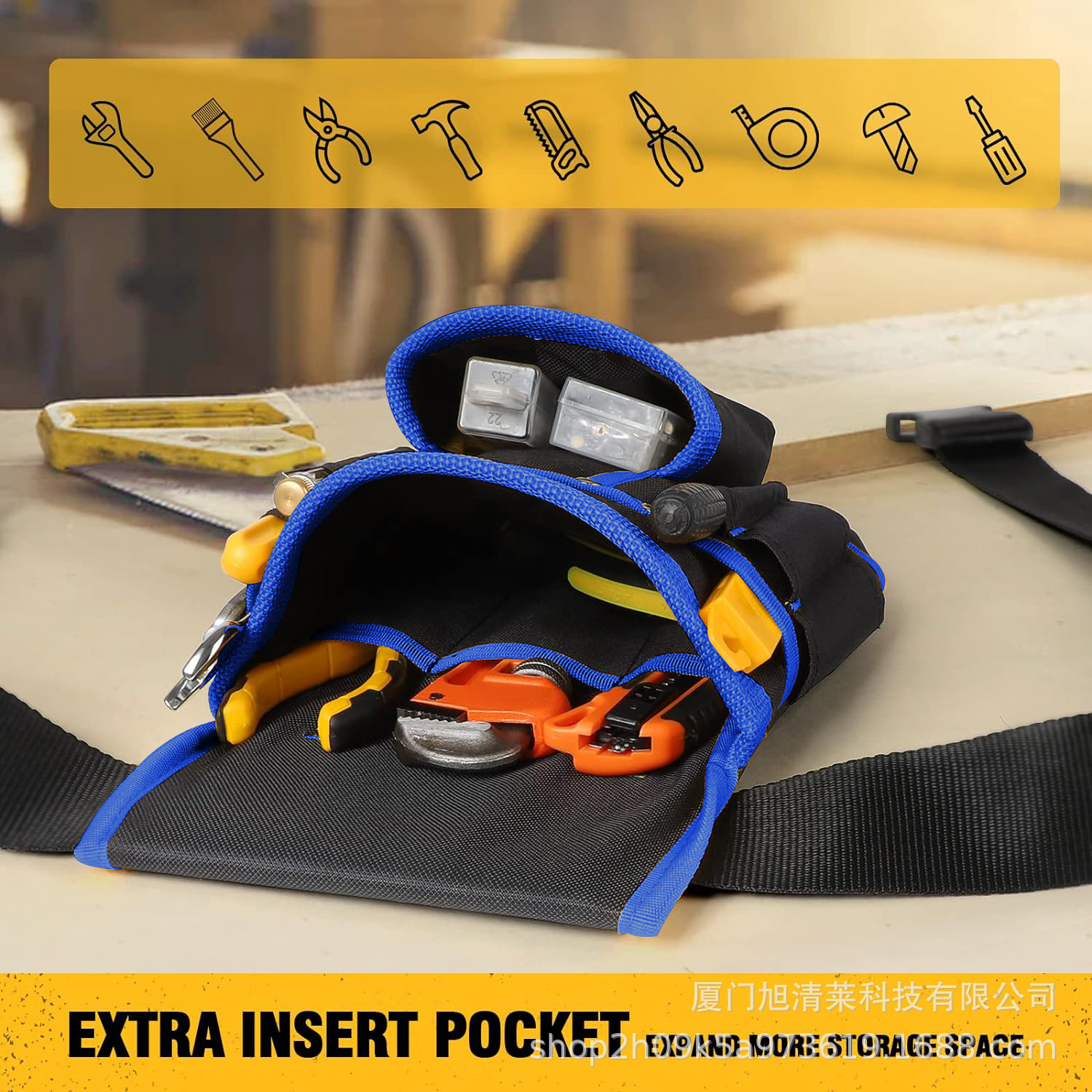 El cinturón de la herramienta tiene múltiples bolsillos magnéticos, el cinturón de la herramienta, el bolsillo de la herramienta ajustable, el bolso de la herramienta de reparación multifuncional