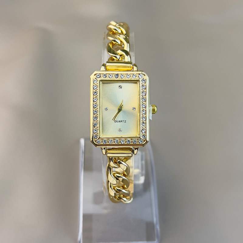 50g Weight Ordinary Glass Mirror Material Alloy Strap Material Watch Classification Pointer Display Type Single Folding Buckle Buckle Style Rectangle Dial Shape Daily Occasion Quartz Movement Geometric Pattern Women's Gender Simple Style Style Simple Style Geometric Single Folding Buckle Quartz Women's Watches 15