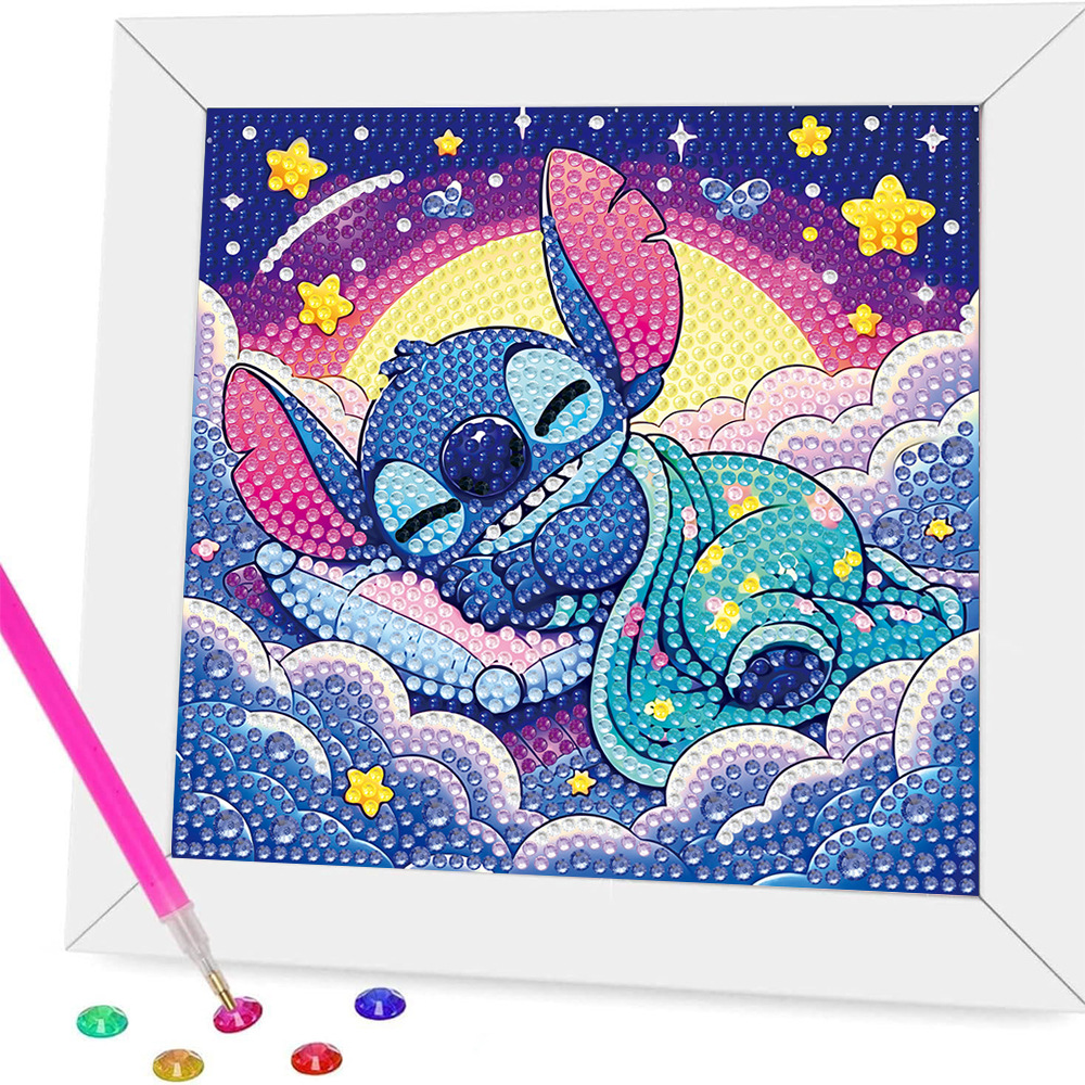 Nuevo kit creativo de pintura de diamantes DIY para niños, diseño de panda de dibujos animados, juguete de niña, pegatinas bonitas, pintura de diamantes completa, transfronterizo